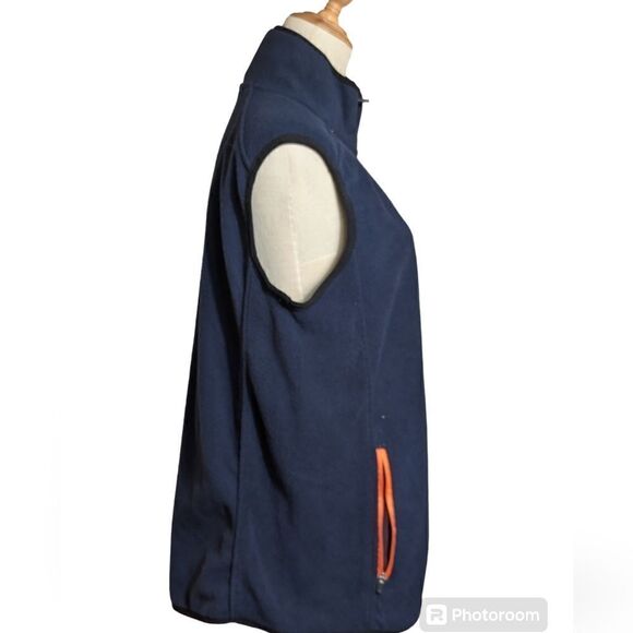 NFL Denver Broncos Blue Fleece Zip Vest NWT - Picture 2 of 7